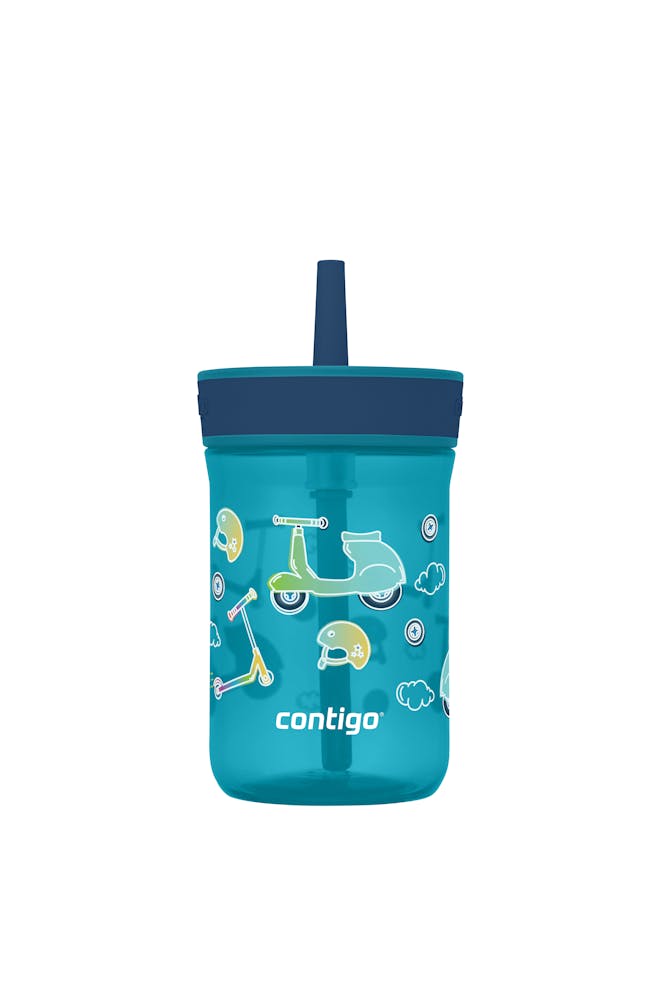 Kids’ Leighton Straw Tumbler with Spill-Proof Leak-Proof Lid, 14oz J9
