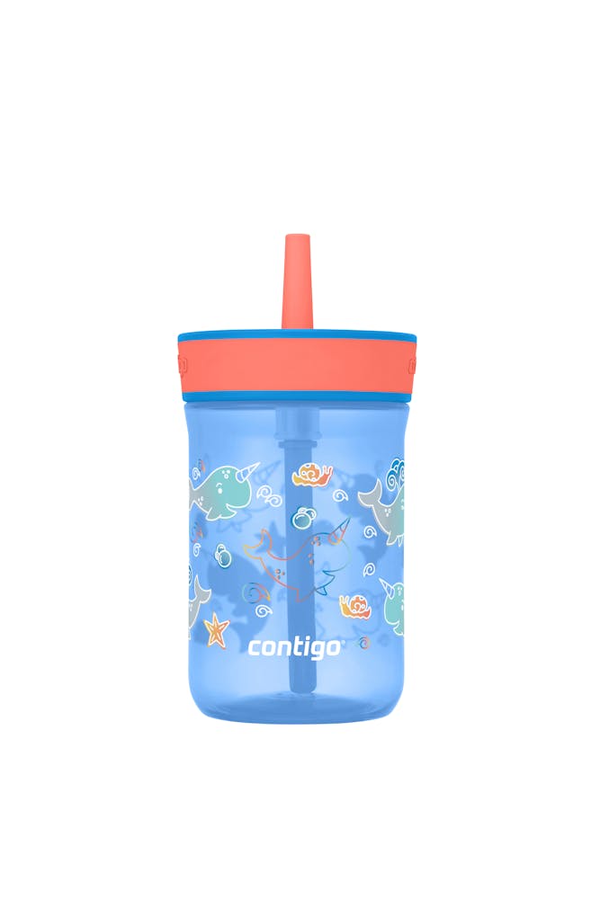Kids’ Leighton Straw Tumbler with Spill-Proof Leak-Proof Lid, 14oz J9