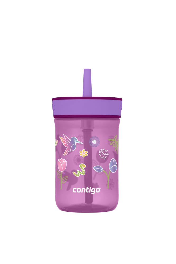 Kids’ Leighton Straw Tumbler with Spill-Proof Leak-Proof Lid, 14oz J9