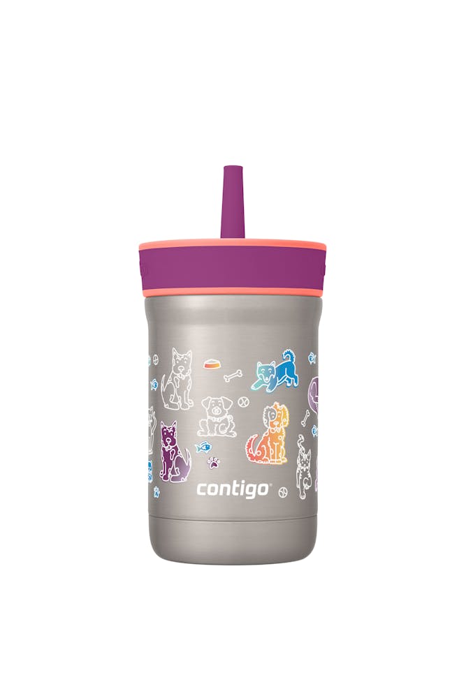 Kids Leighton Spill-Proof Stainless Steel Tumbler with Straw, 12oz R8